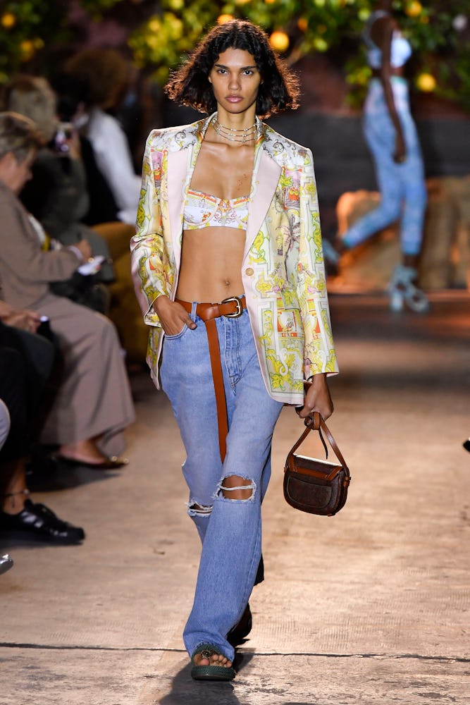 A model walks the runway at the Etro Ready to Wear Spring/Summer 2021 fashion show during the Milan ...