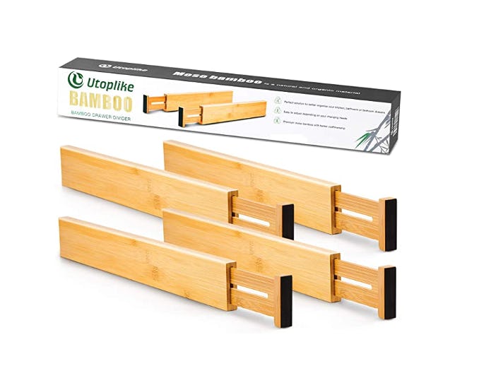 Utoplik Bamboo Kitchen Drawer Dividers