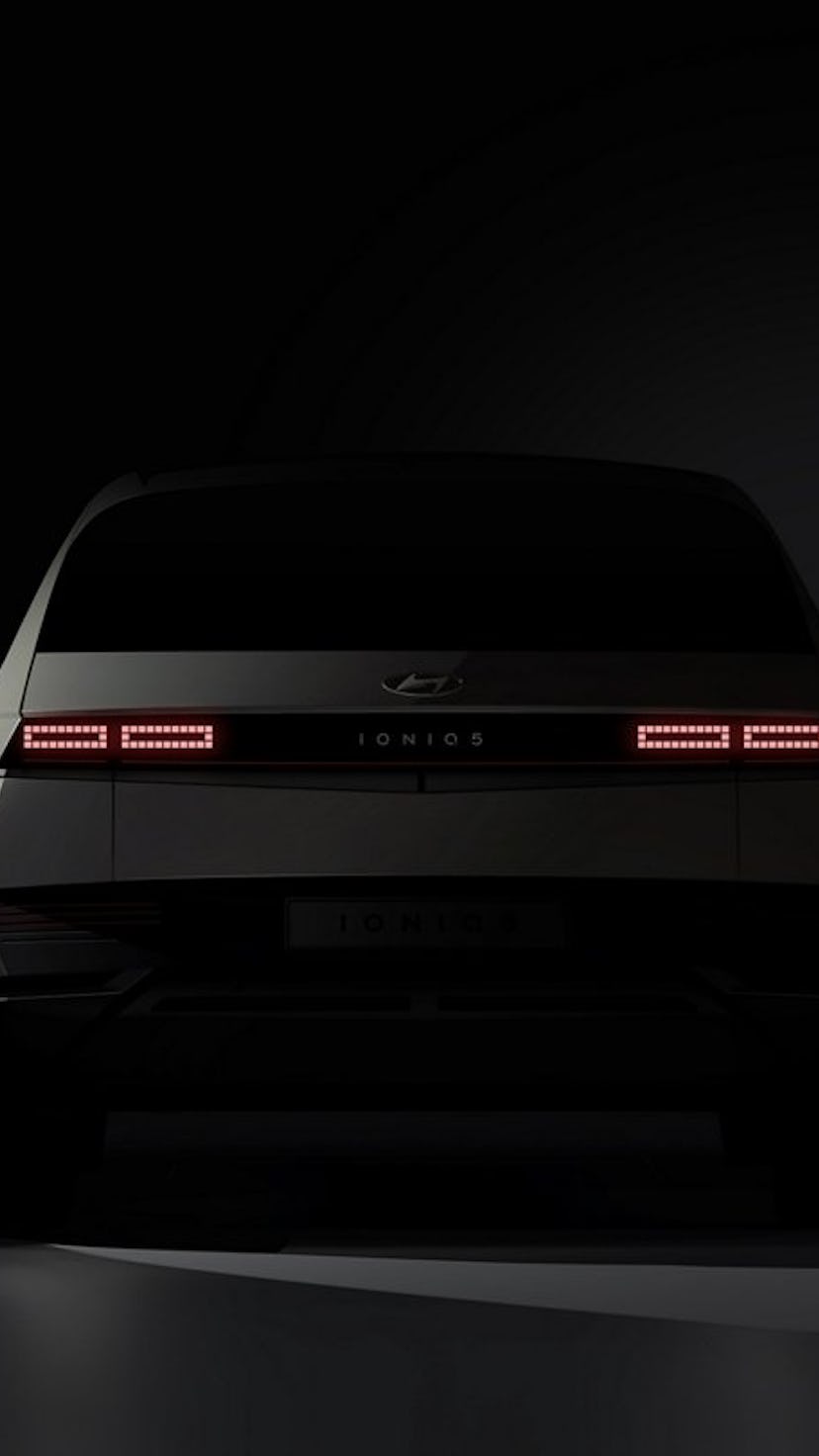 The tailgate of Hyundai's all-electric SUV, the Ioniq 5.