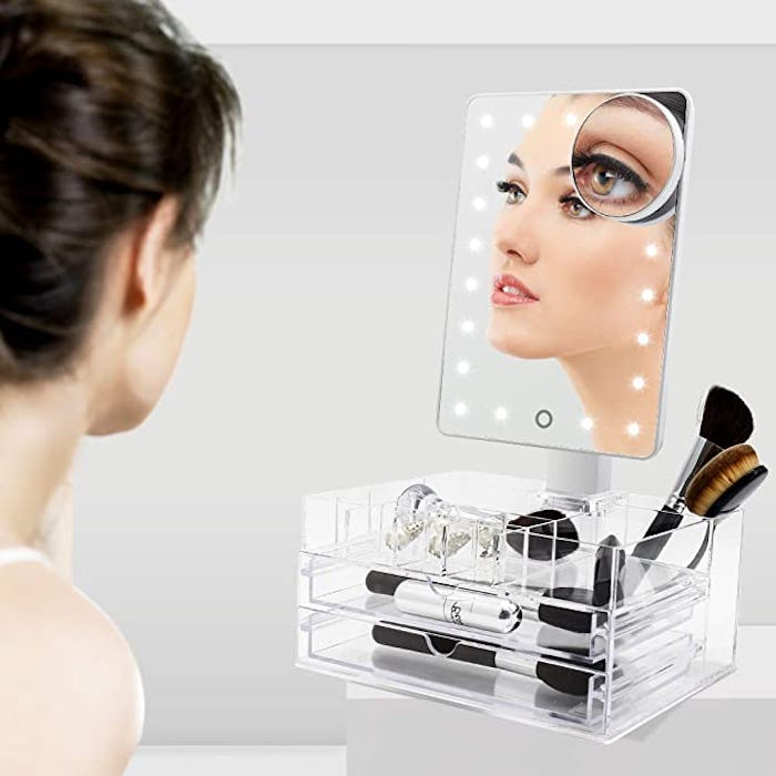 Funtouch Mirror with Acrylic Makeup Organizer