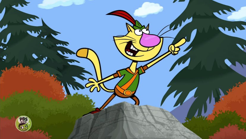 'Nature Cat' is a Robin Hood figure who teaches children about the great outdoors.