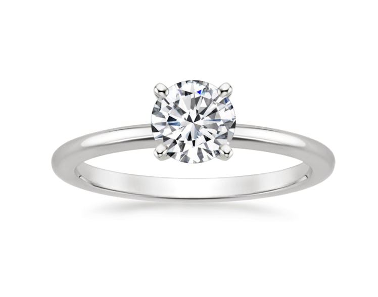Four-Prong Petite Comfort Fit Engagement Ring