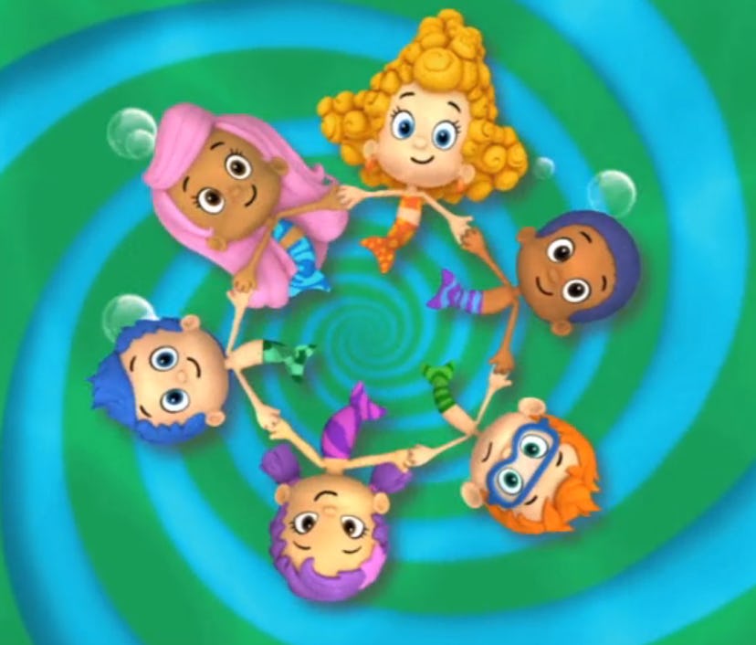 'Bubble Guppies' is a cartoon about pre-schoolers under the sea.