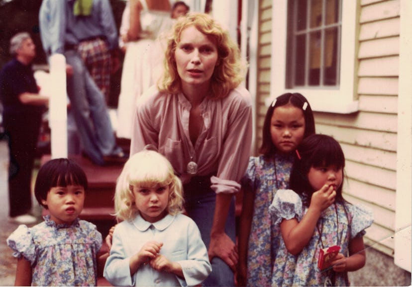 Mia Farrow and kids in 'Allen v. Farrow' via HBO press site.