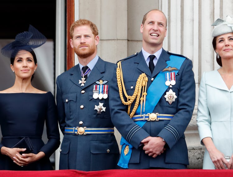 Harry, William, Kate, and Meghan on the Royal balcony