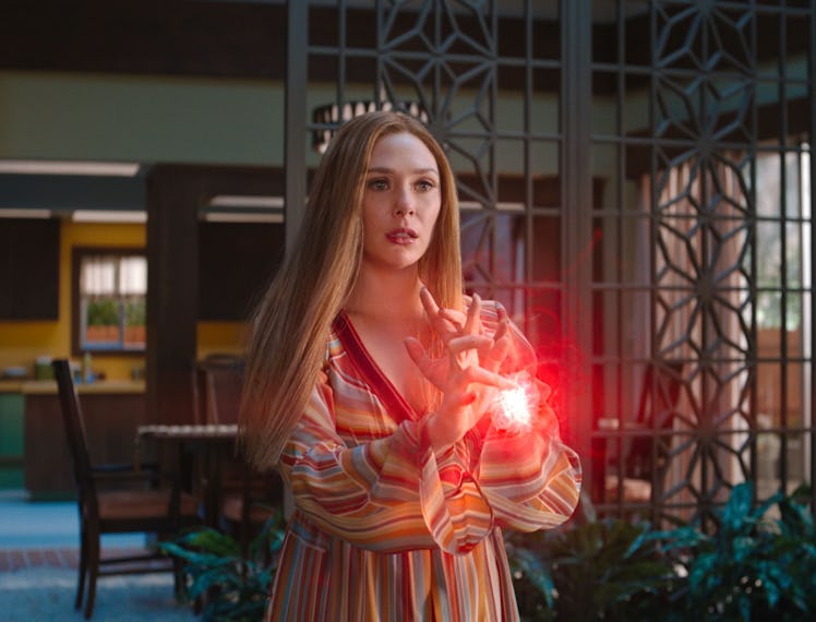 Elizabeth Olsen in a WandaVision scene