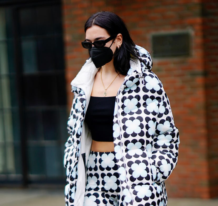 Dua Lipa departs her hotel on December 16, 2020 in New York City.