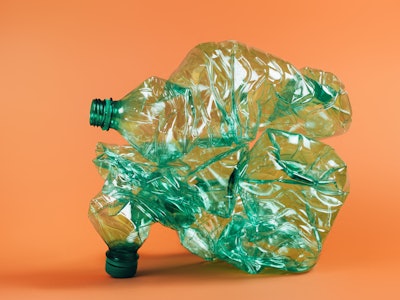 plastic bottles crumpled on top of one another