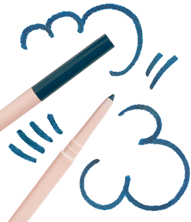 Kajal Eyeliner Underlined Blue 