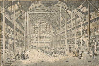A mid-19th century drawing of a gymnasium in Paris.