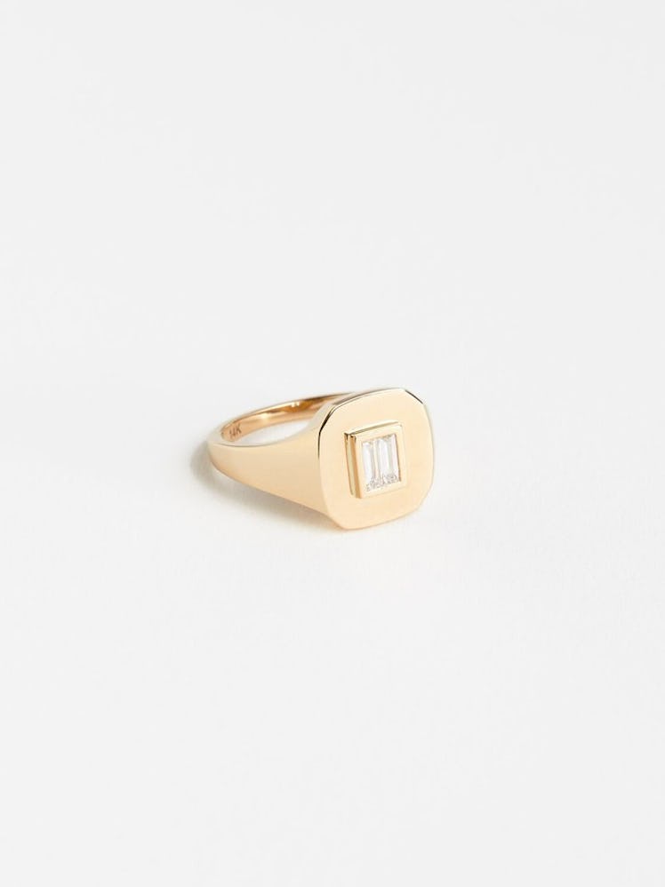 Baguette Diamond Pinky Ring