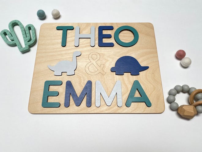 Twin Wooden Name Puzzle