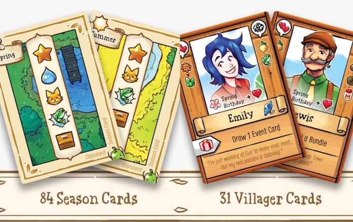A screenshot for the board game adaptation of Stardew Valley, which is a farming simulation game. Th...