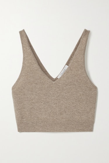 Cropped Cashmere Tank  