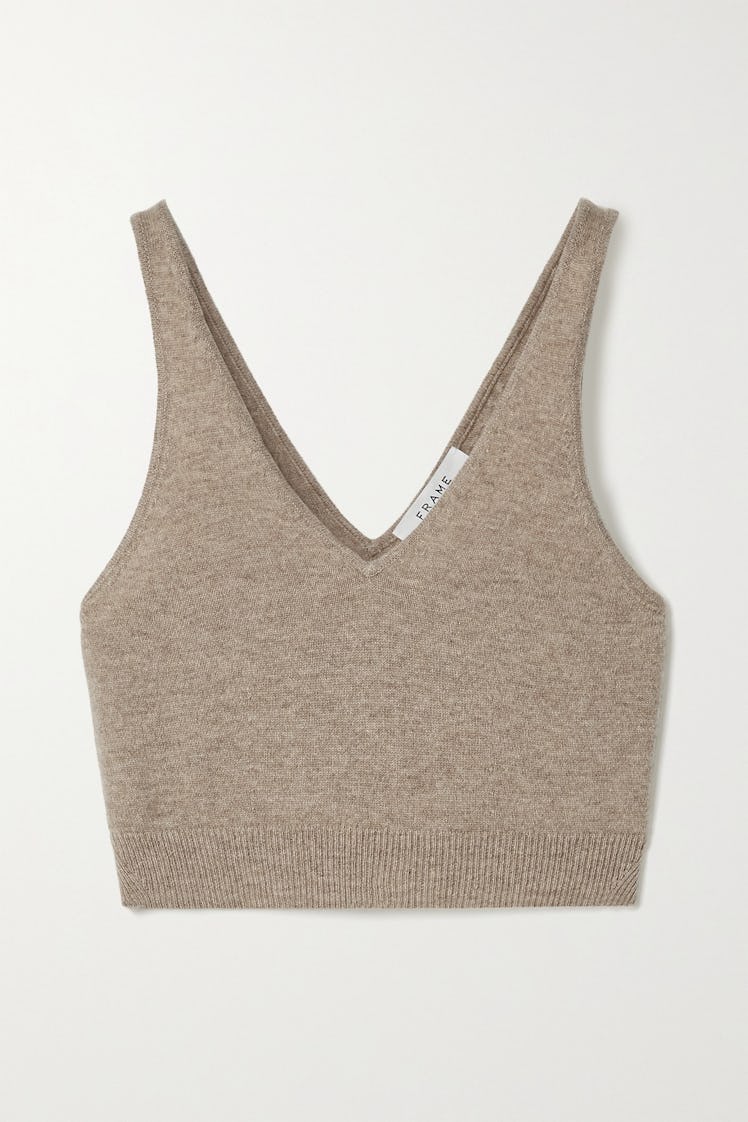 Cropped Cashmere Tank  