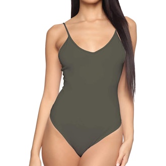 MANGDIUP V-Neck Camisole Bodysuits