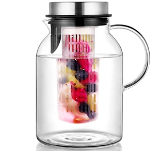  Hiware Glass Fruit Infuser Water Pitcher 