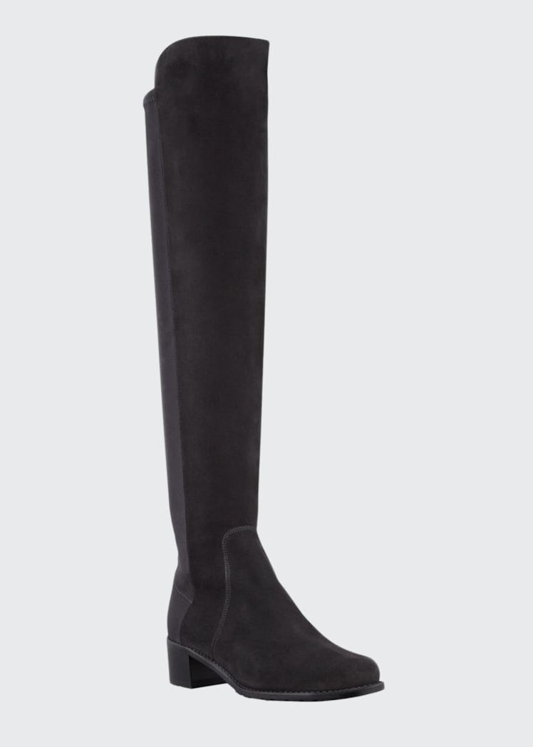 Reserve Wide Suede Stretch-Back Over-the-Knee Boots