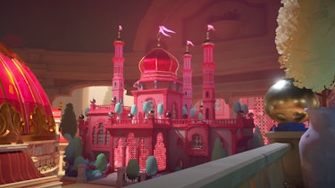 maquette pink building castle annapurna interactive puzzle indie