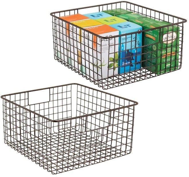 mDesign Metal Wire Food Storage Organizer (2-Pack)