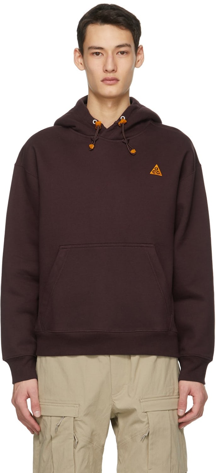 Nike ACG Fleece Pullover Hoodie Burgundy