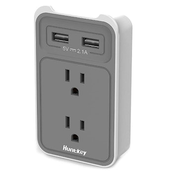Huntkey 2-Outlet Wall Mount With USB Ports