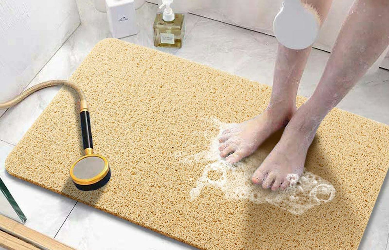 Bath mat for textured surface Clearance