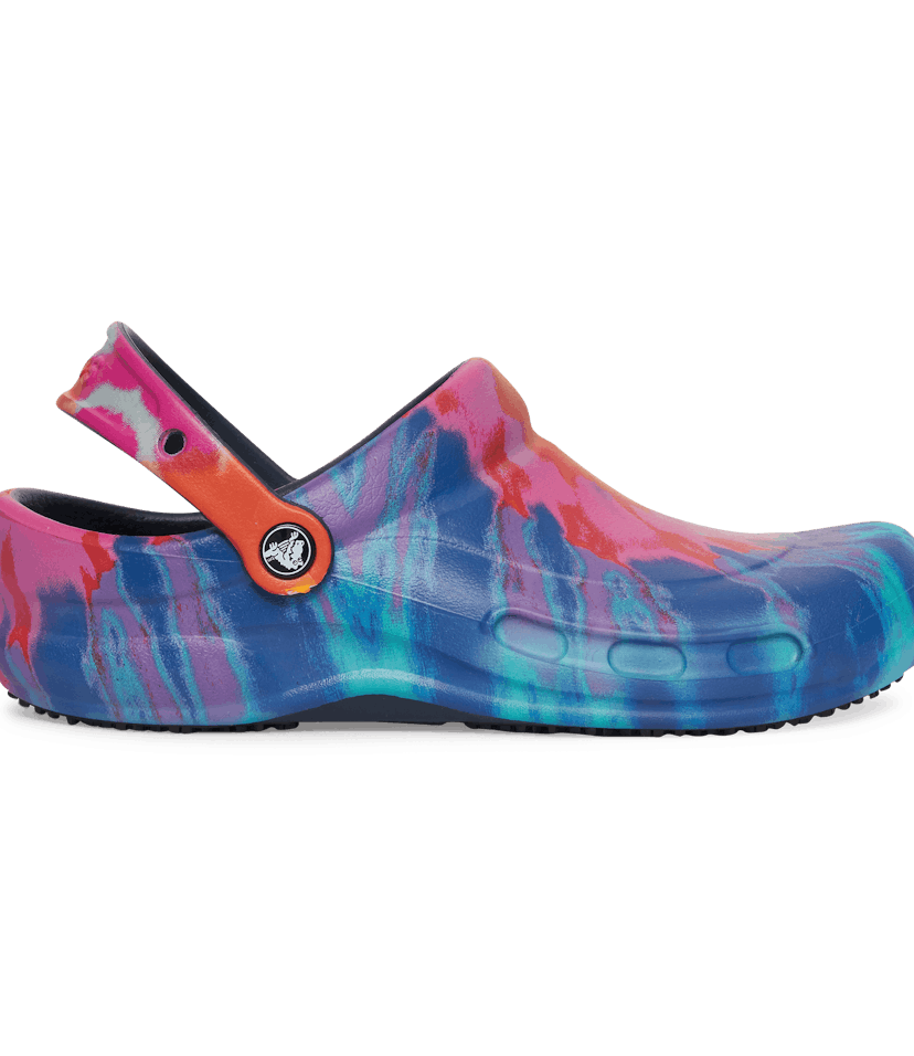 The go-to Crocs for chefs now come in a rich tie-dye