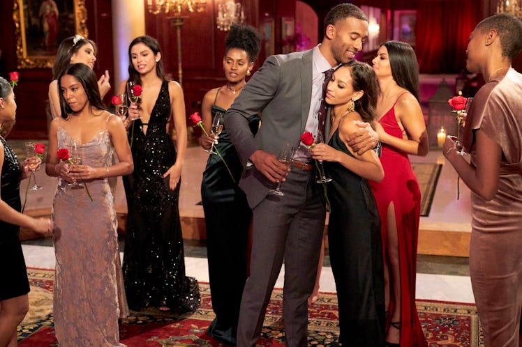 Matt James with contestants on 'The Bachelor'