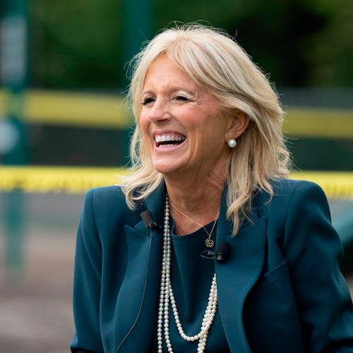 Jill Biden, the wife of Democratic presidential candidate Joe Biden, speaks during a Back to School ...