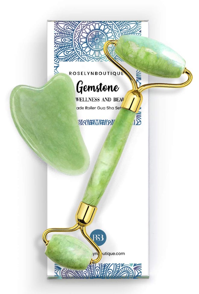 RoselynBoutique Jade Roller And Gua Sha Set