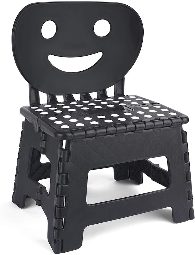 ACSTEP Folding Step Stool with Smile Back Support for Kids