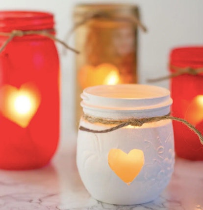 heart votive candles