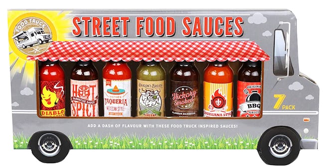 Thoughtfully Gifts Street Food Sauces Hot Sauce and BBQ Gift Set