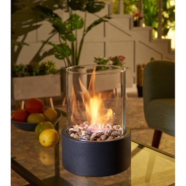 Danya B Sophie Metal Bio-Ethanol Outdoor Tabletop Fireplace with Flame Guard