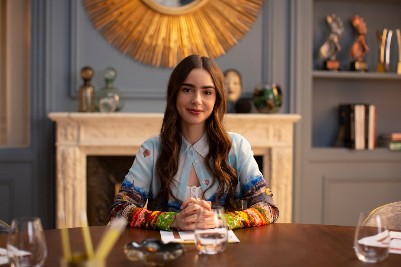 Lily Collins in 'Emily in Paris,' which was nominated for two Golden Globes.