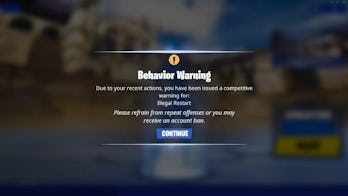 fortnite illegal restart