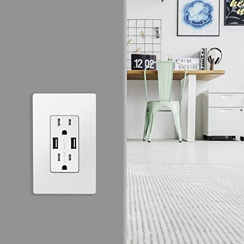 TOPGREENER 3.1A USB Outlets (2-Pack)
