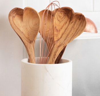 Hand-Carved Heart Serving Spoon