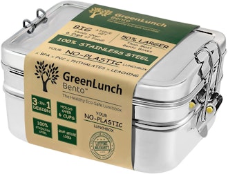 GreenLunch Bento 3-in-1 Stainless Steel Bento Box