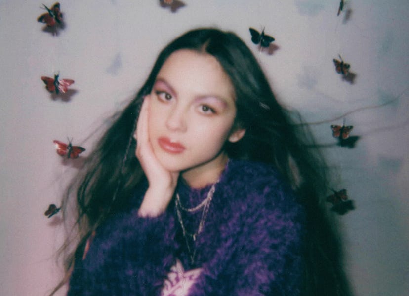 A photograph of singer Olivia Rodrigo