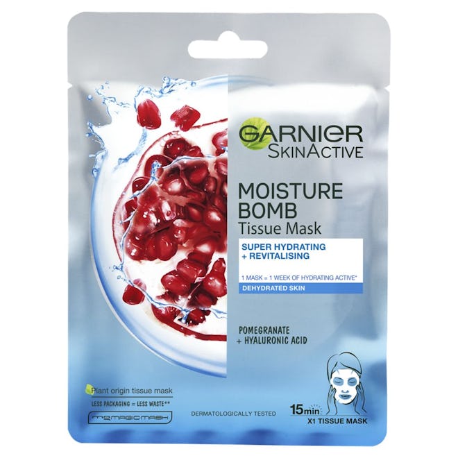 Garnier Moisture Bomb Pomegranate Hydrating Face Sheet Mask Dehydrated Skin