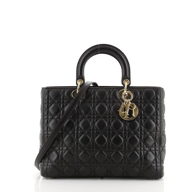 Dior Lady Dior Bag Cannage Quilt Lambskin Large