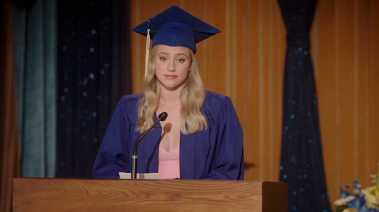 Lili Reinhart as Betty Cooper saying her graduation speech on 'Riverdale'