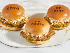Fuku's Rose Gold Chicken Sandwich for Valentine's Day 2021 is so extra. 