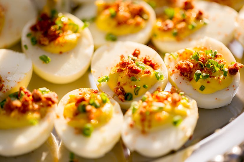 Not everyone equates deviled eggs with a Super Bowl Party.