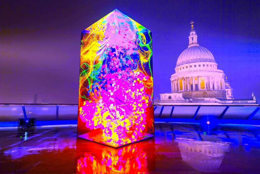 Xbox Series X art installation in London during November 2020. 
