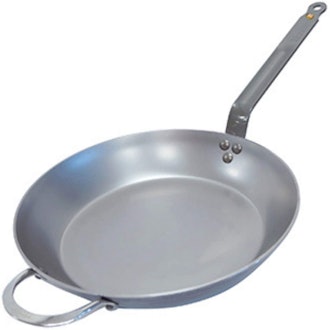 De Buyer MINERAL B 12.6-Inch Round Carbon Steel Fry Pan