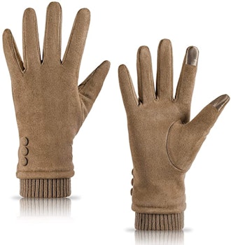 Dsane Fleece Lined Suede Gloves