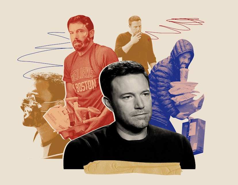 A collage of Ben Affleck paparazzi photos